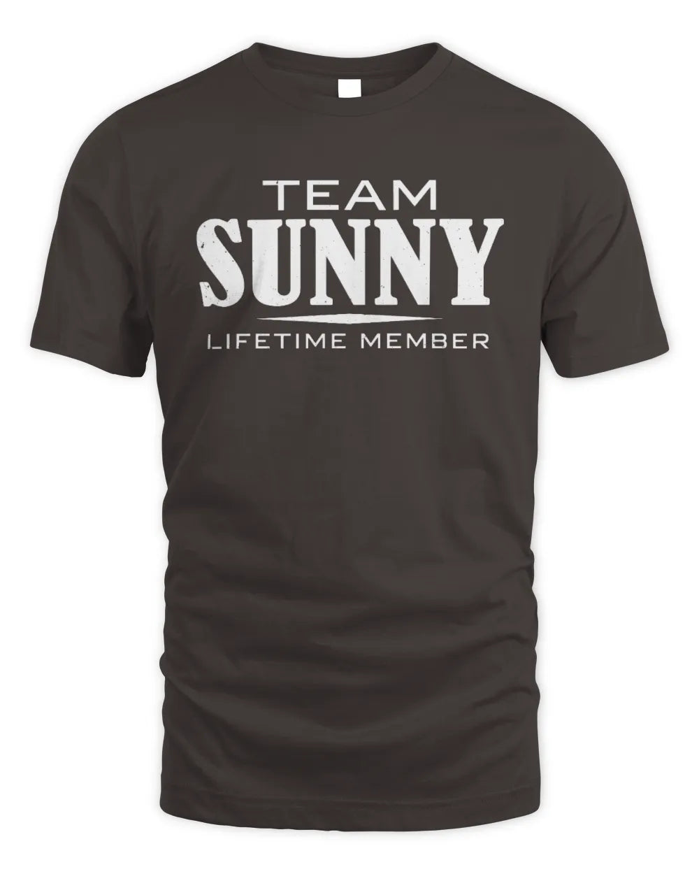 SUNNY BL62-K4-128 - Personalized “Team NAME Lifetime Member” - Unisex Standard T-Shirt - Dark Chocolate