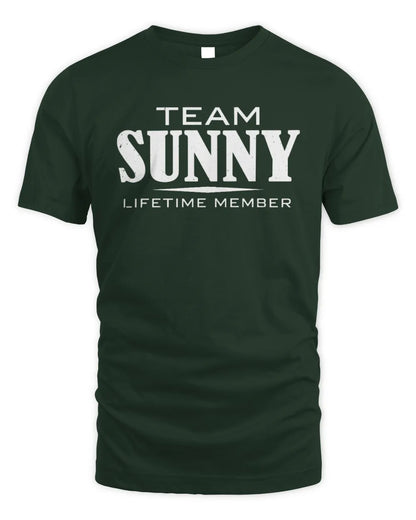 SUNNY BL62-K4-128 - Personalized “Team NAME Lifetime Member” - Unisex Standard T-Shirt - Forest Green