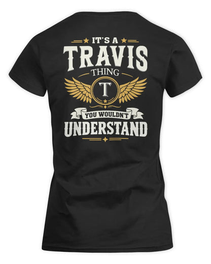 TRAVIS KT06-M008 It’s a [NAME] Thing – You Wouldn’t Understand | Personalized Vintage T-Shirt - Women's Standard T-Shirt - Black
