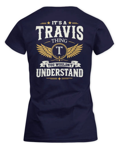 TRAVIS KT06-M008 It’s a [NAME] Thing – You Wouldn’t Understand | Personalized Vintage T-Shirt - Women's Standard T-Shirt - Navy