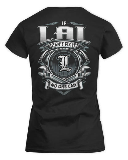 LAL AP81-K4-626 - Personalized Ahmed Quote Apparel “If Ahmed Can't Fix It, No One Can” - Women's Standard T-Shirt - Black