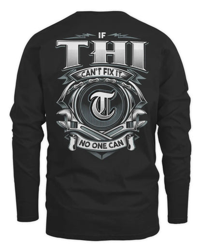 THI AP81-K4-626 - Personalized Ahmed Quote Apparel “If Ahmed Can't Fix It, No One Can” - Men's Long Sleeved T-Shirt - Black