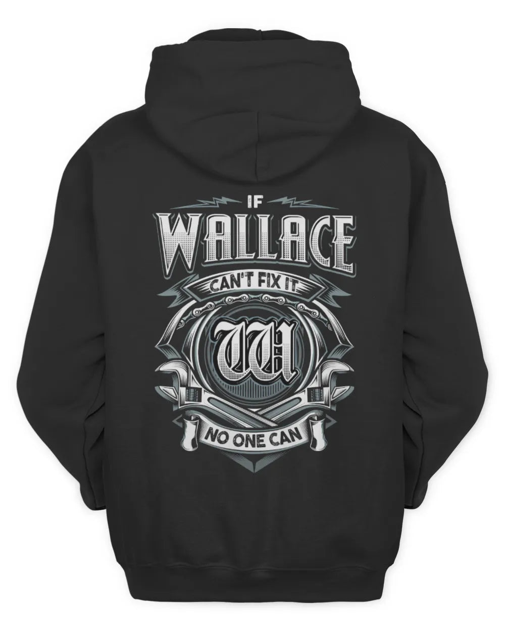 WALLACE AP81-K4-626 - Personalized Ahmed Quote Apparel “If Ahmed Can't Fix It, No One Can” - Unisex Hoodie - Black