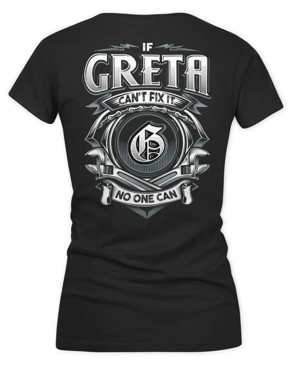 GRETA AP81-K4-626 - Personalized Ahmed Quote Apparel “If Ahmed Can't Fix It, No One Can” - Women's V-Neck T-Shirt - Black