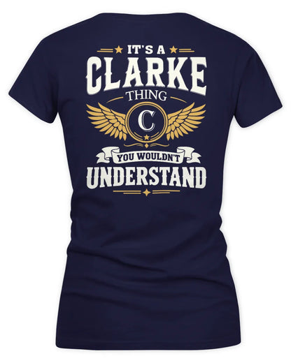 CLARKE KT06-M008 It’s a [NAME] Thing – You Wouldn’t Understand | Personalized Vintage T-Shirt - Women's V-Neck T-Shirt - Navy