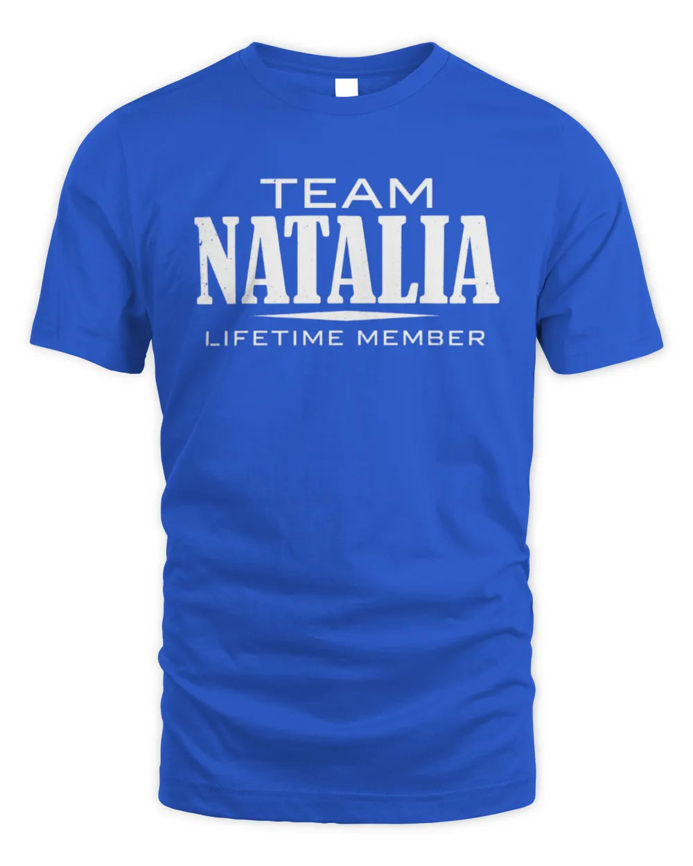 NATALIA BL62-K4-128 - Personalized “Team NAME Lifetime Member” - Unisex Standard T-Shirt - Royal