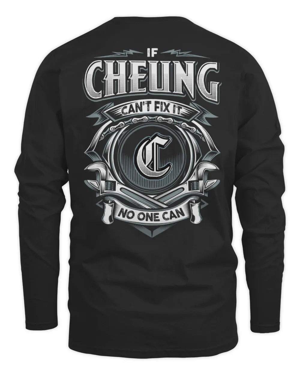 CHEUNG AP81-K4-626 - Personalized Ahmed Quote Apparel “If Ahmed Can't Fix It, No One Can” - Men's Long Sleeved T-Shirt - Black