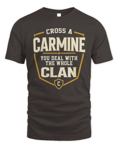 CARMINE NT1-K008 Cross A/An NAME, You Deal With the Whole Clan | Personalized Vintage T-Shirt - Unisex Standard T-Shirt - Dark Chocolate