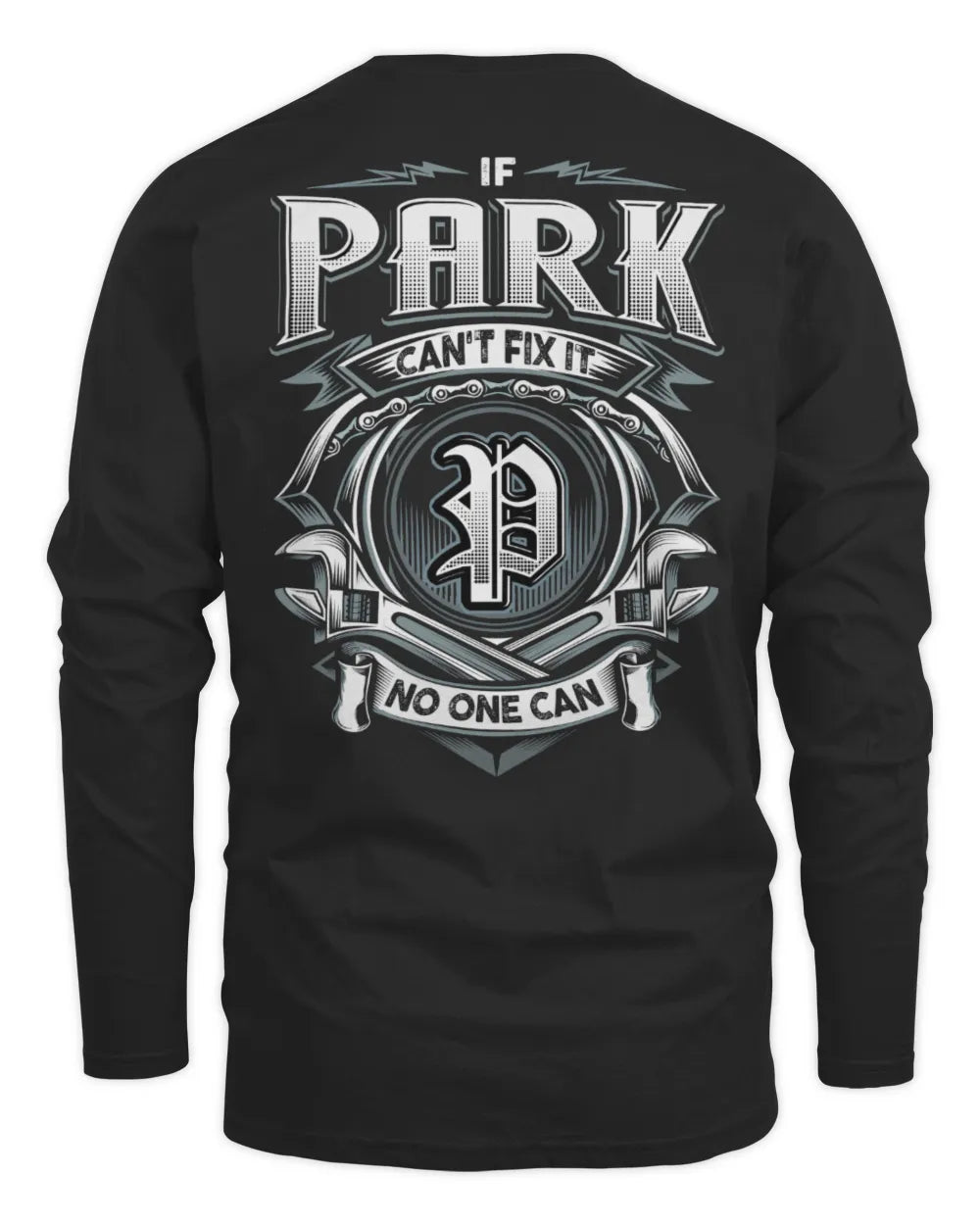 PARK AP81-K4-626 - Personalized Ahmed Quote Apparel “If Ahmed Can't Fix It, No One Can” - Men's Long Sleeved T-Shirt - Black