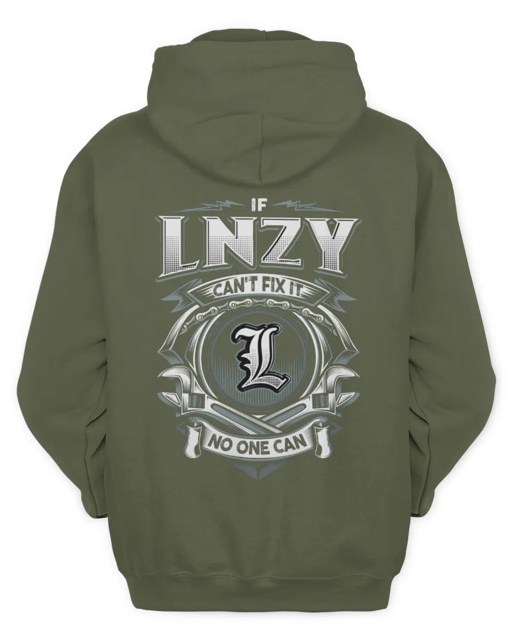 LNZY AP81-K4-626 - Personalized Ahmed Quote Apparel “If Ahmed Can't Fix It, No One Can” - Unisex Hoodie - Military Green