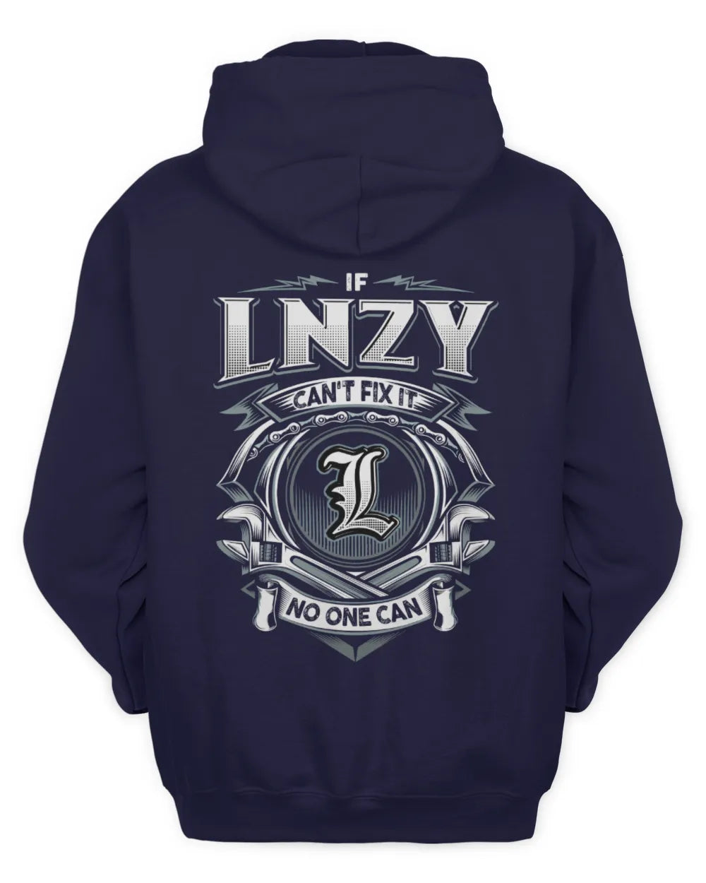 LNZY AP81-K4-626 - Personalized Ahmed Quote Apparel “If Ahmed Can't Fix It, No One Can” - Unisex Hoodie - Navy
