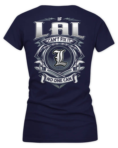 LAL AP81-K4-626 - Personalized Ahmed Quote Apparel “If Ahmed Can't Fix It, No One Can” - Women's V-Neck T-Shirt - Navy