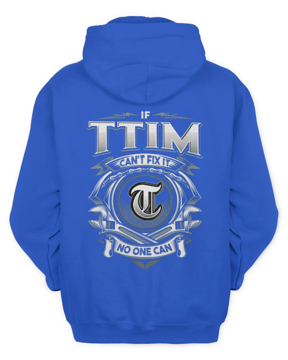TTIM AP81-K4-626 - Personalized Ahmed Quote Apparel “If Ahmed Can't Fix It, No One Can” - Unisex Hoodie - Royal
