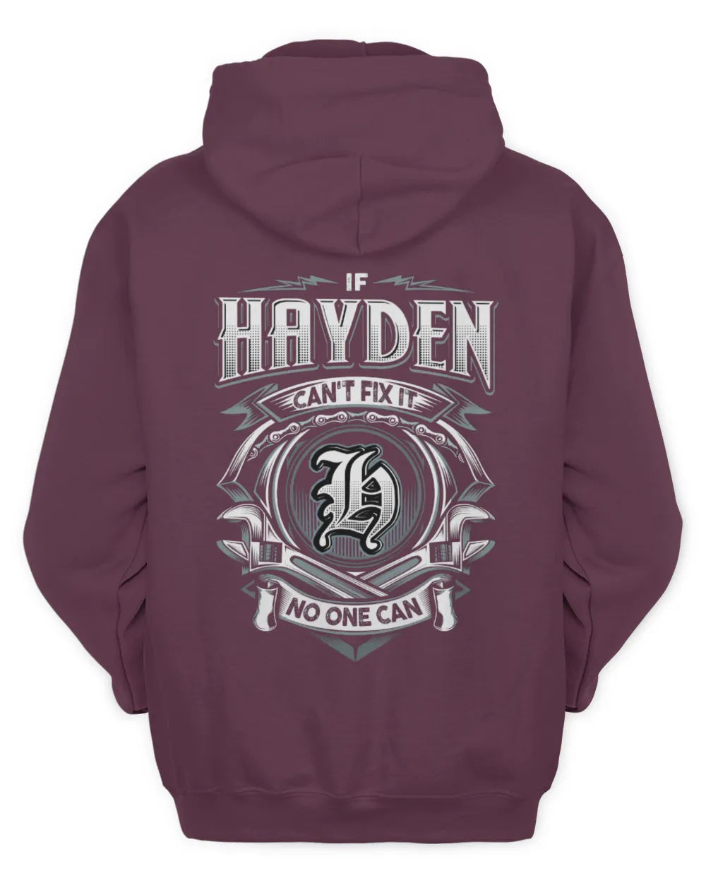 HAYDEN AP81-K4-626 - Personalized Ahmed Quote Apparel “If Ahmed Can't Fix It, No One Can” - Unisex Hoodie - Maroon