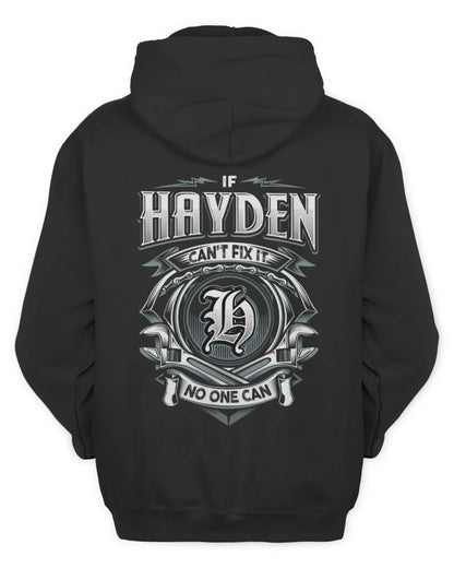 HAYDEN AP81-K4-626 - Personalized Ahmed Quote Apparel “If Ahmed Can't Fix It, No One Can” - Unisex Hoodie - Black