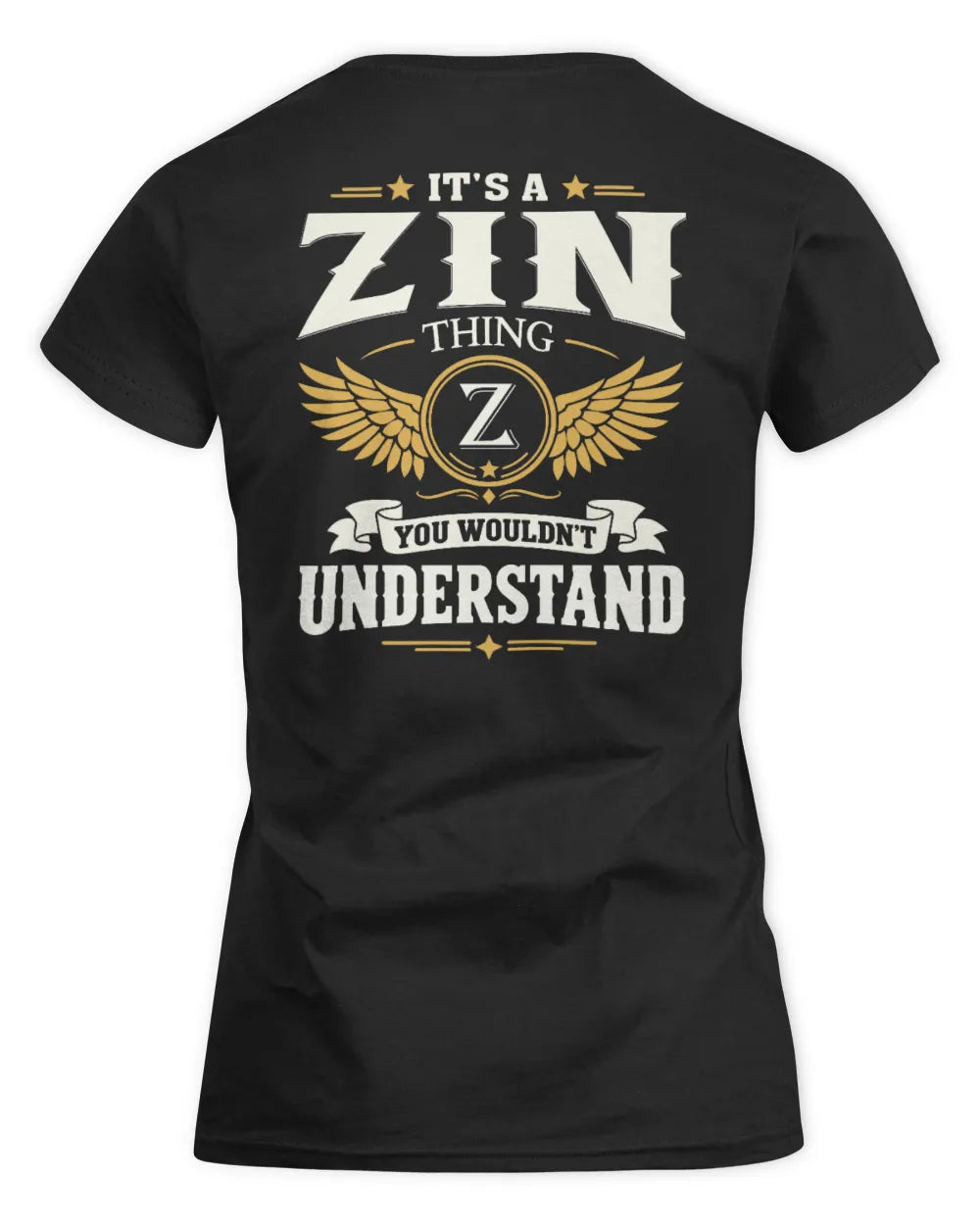 ZIN KT06-M008 It’s a [NAME] Thing – You Wouldn’t Understand | Personalized Vintage T-Shirt - Women's Standard T-Shirt - Black