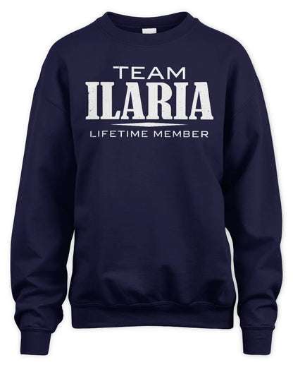 ILARIA BL62-K4-128 - Personalized “Team NAME Lifetime Member” - Unisex Sweatshirt - Navy