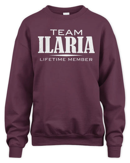 ILARIA BL62-K4-128 - Personalized “Team NAME Lifetime Member” - Unisex Sweatshirt - Maroon