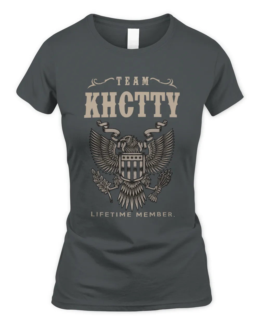 KHCTTY TP06-K82 – Personalized Classic Style Apparel “Team NAME Lifetime Member” - Women's Standard T-Shirt - Charcoal
