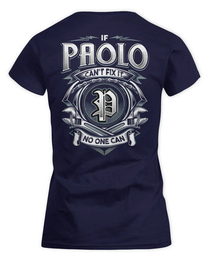 PAOLO AP81-K4-626 - Personalized Ahmed Quote Apparel “If Ahmed Can't Fix It, No One Can” - Women's Standard T-Shirt - Navy