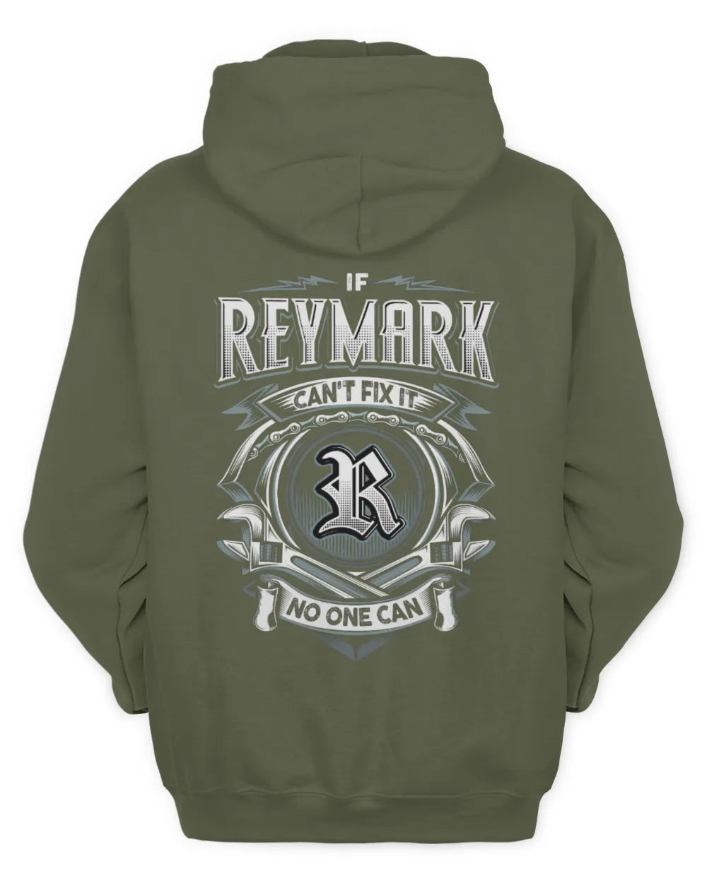 REYMARK AP81-K4-626 - Personalized Ahmed Quote Apparel “If Ahmed Can't Fix It, No One Can” - Unisex Hoodie - Military Green