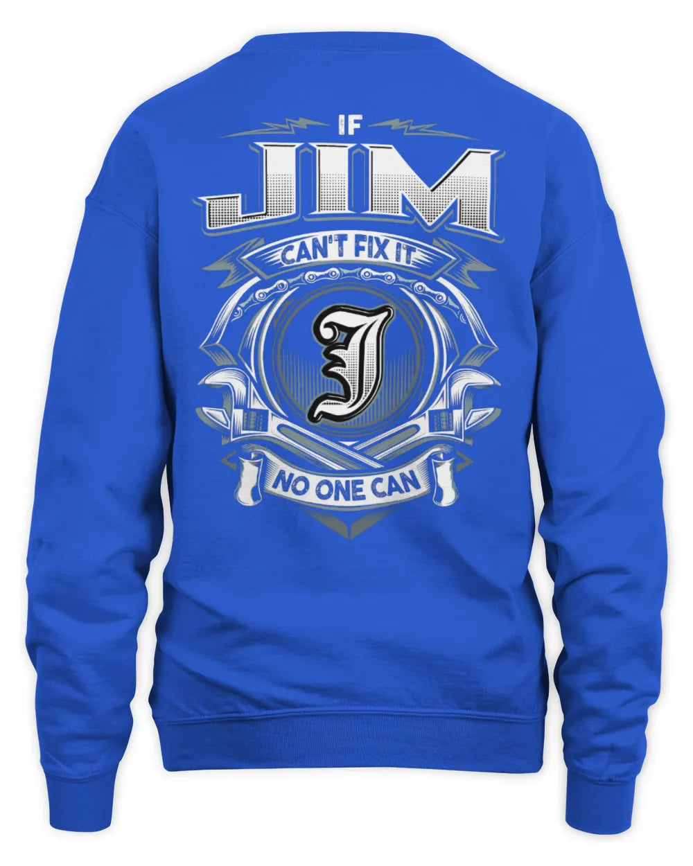 JIM AP81-K4-626 - Personalized Ahmed Quote Apparel “If Ahmed Can't Fix It, No One Can” - Unisex Sweatshirt - Royal