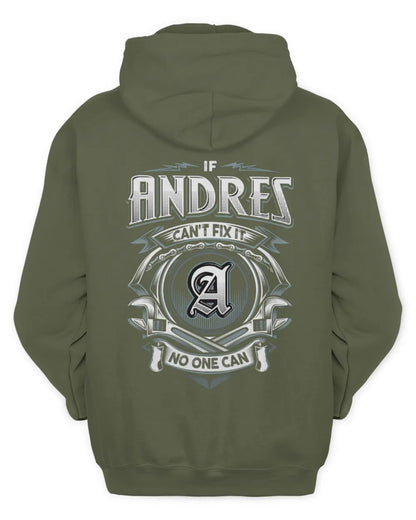 ANDRES AP81-K4-626 - Personalized Ahmed Quote Apparel “If Ahmed Can't Fix It, No One Can” - Unisex Hoodie - Military Green