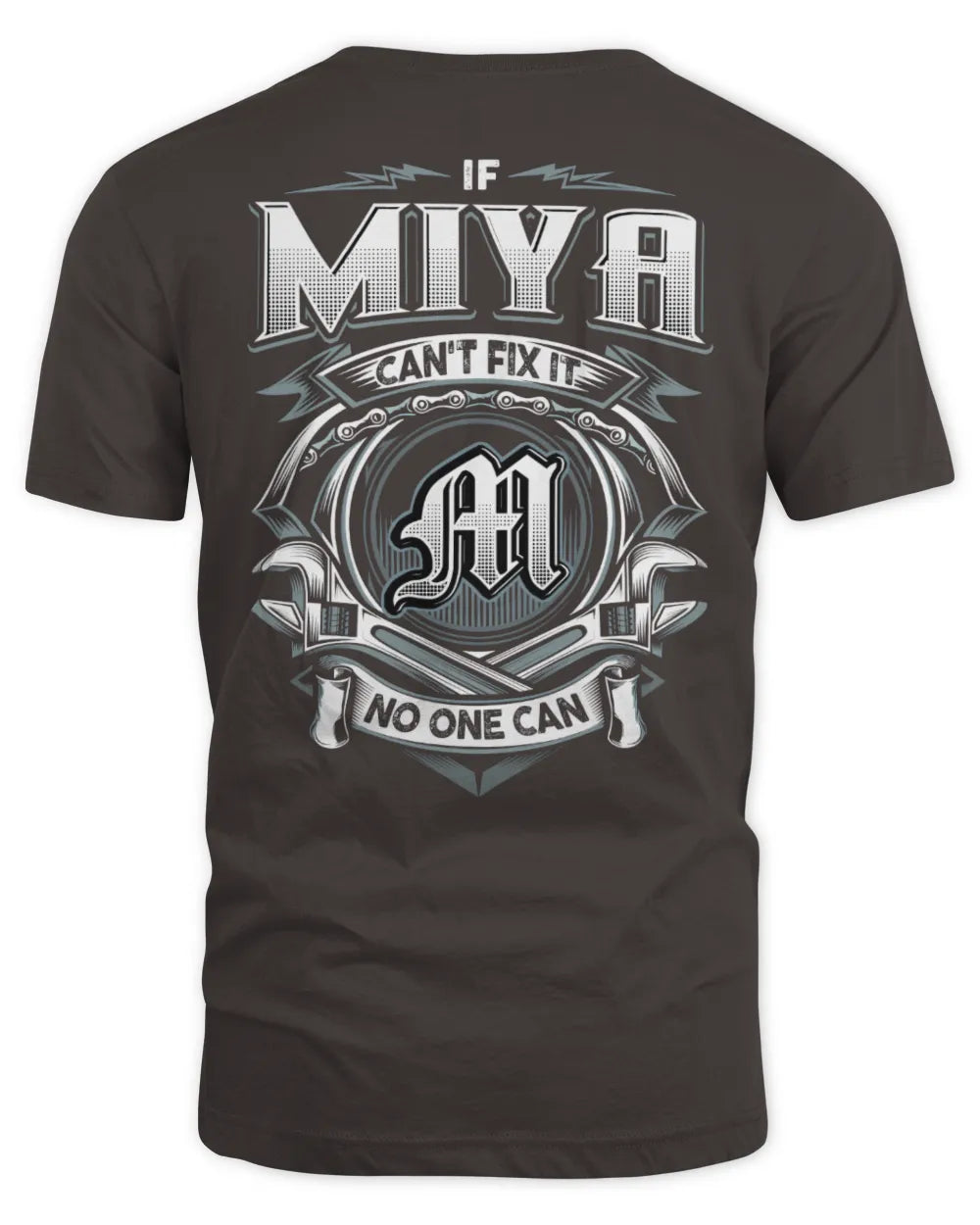 MIYA AP81-K4-626 - Personalized Ahmed Quote Apparel “If Ahmed Can't Fix It, No One Can” - Unisex Standard T-Shirt - Dark Chocolate