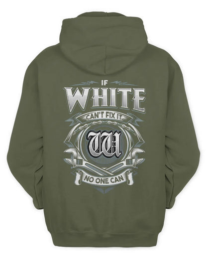 WHITE AP81-K4-626 - Personalized Ahmed Quote Apparel “If Ahmed Can't Fix It, No One Can” - Unisex Hoodie - Military Green