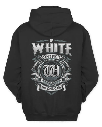 WHITE AP81-K4-626 - Personalized Ahmed Quote Apparel “If Ahmed Can't Fix It, No One Can” - Unisex Hoodie - Black