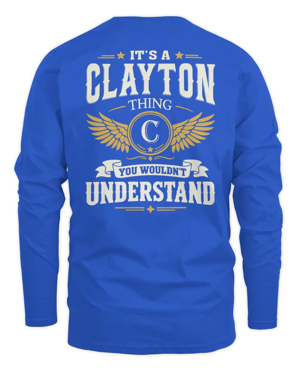 CLAYTON KT06-M008 It’s a [NAME] Thing – You Wouldn’t Understand | Personalized Vintage T-Shirt - Men's Long Sleeved T-Shirt - Royal