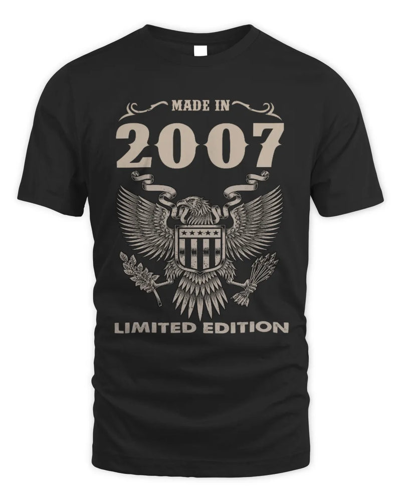 2007 HH89-K2 – Classic Birth Year Limited Edition T-Shirt - Unisex Standard T-Shirt - Black