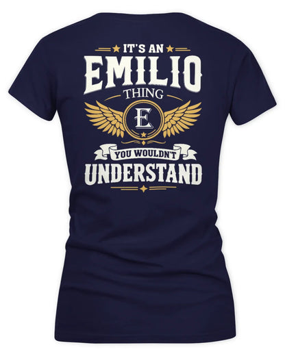 EMILIO KT06-M008 It’s a [NAME] Thing – You Wouldn’t Understand | Personalized Vintage T-Shirt - Women's V-Neck T-Shirt - Navy