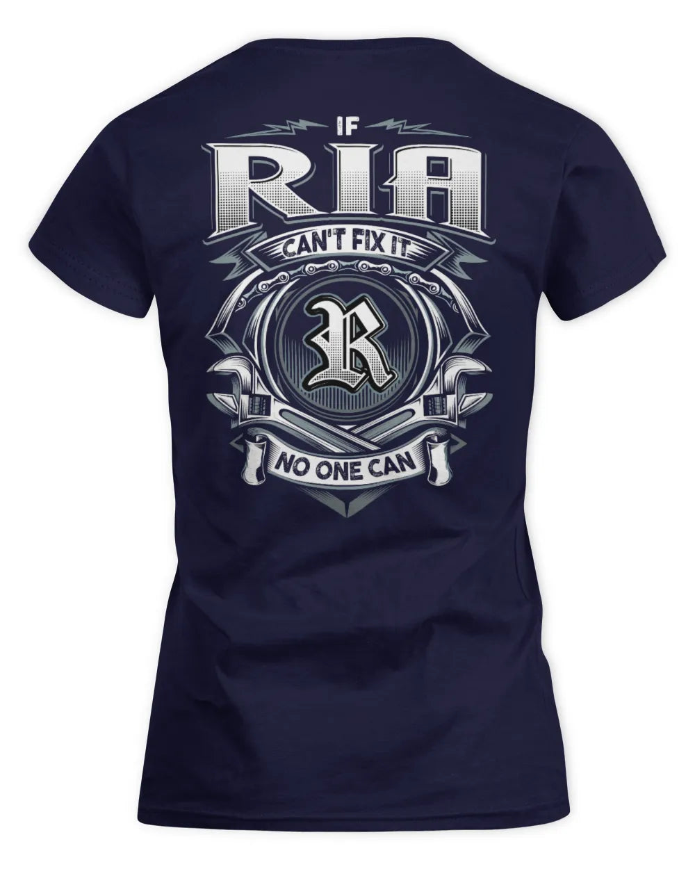 RIA AP81-K4-626 - Personalized Ahmed Quote Apparel “If Ahmed Can't Fix It, No One Can” - Women's Standard T-Shirt - Navy