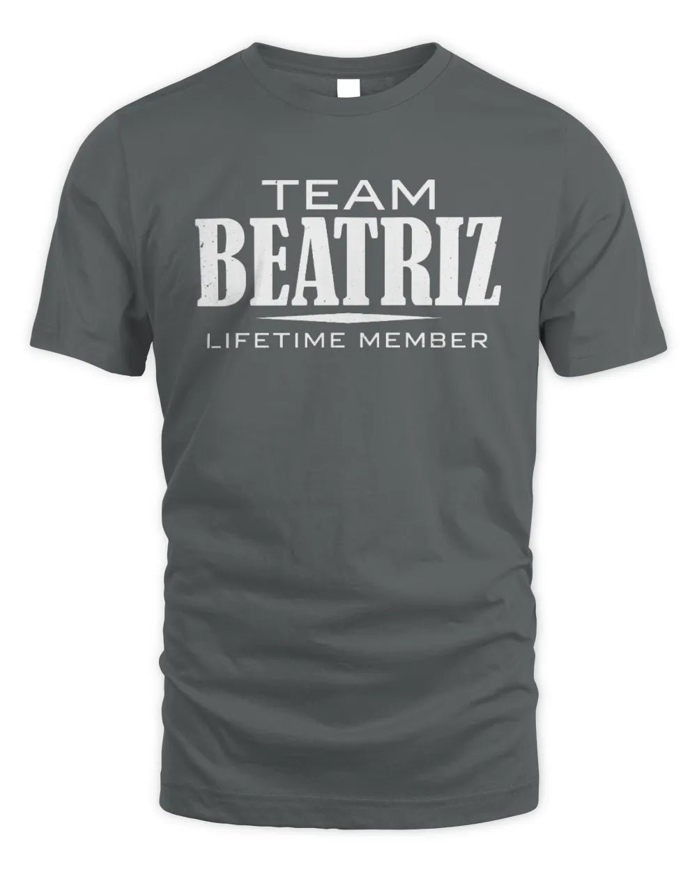 BEATRIZ BL62-K4-128 - Personalized “Team NAME Lifetime Member” - Unisex Standard T-Shirt - Charcoal