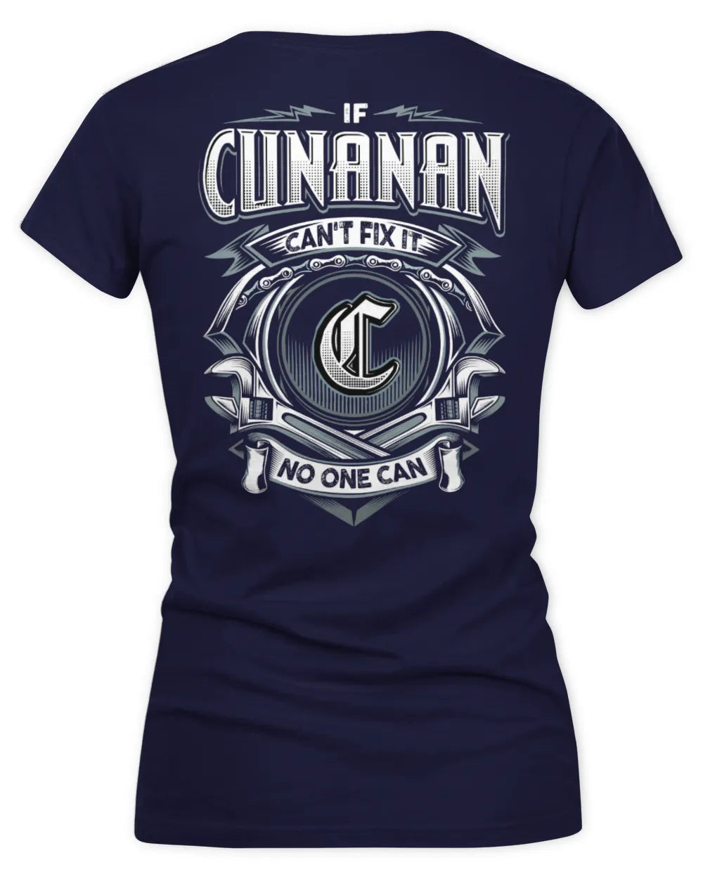CUNANAN AP81-K4-626 - Personalized Ahmed Quote Apparel “If Ahmed Can't Fix It, No One Can” - Women's V-Neck T-Shirt - Navy