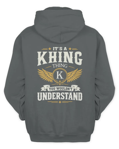 KHING KT06-M008 It’s a [NAME] Thing – You Wouldn’t Understand | Personalized Vintage T-Shirt - Unisex Hoodie - Charcoal