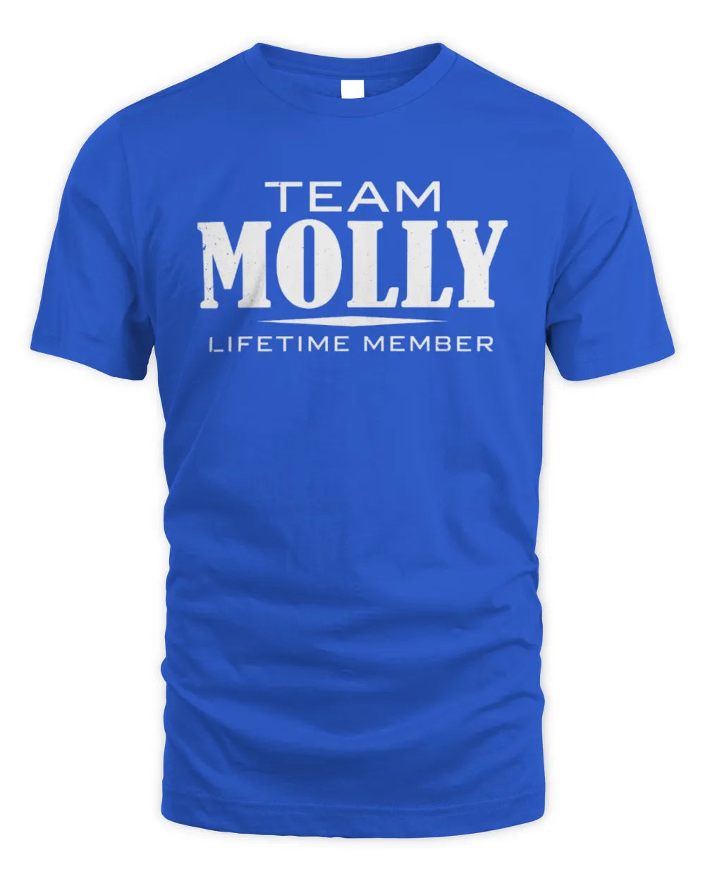 MOLLY BL62-K4-128 - Personalized “Team NAME Lifetime Member” - Unisex Standard T-Shirt - Royal