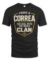 CORREA NT1-K008 Cross A/An NAME, You Deal With the Whole Clan | Personalized Vintage T-Shirt