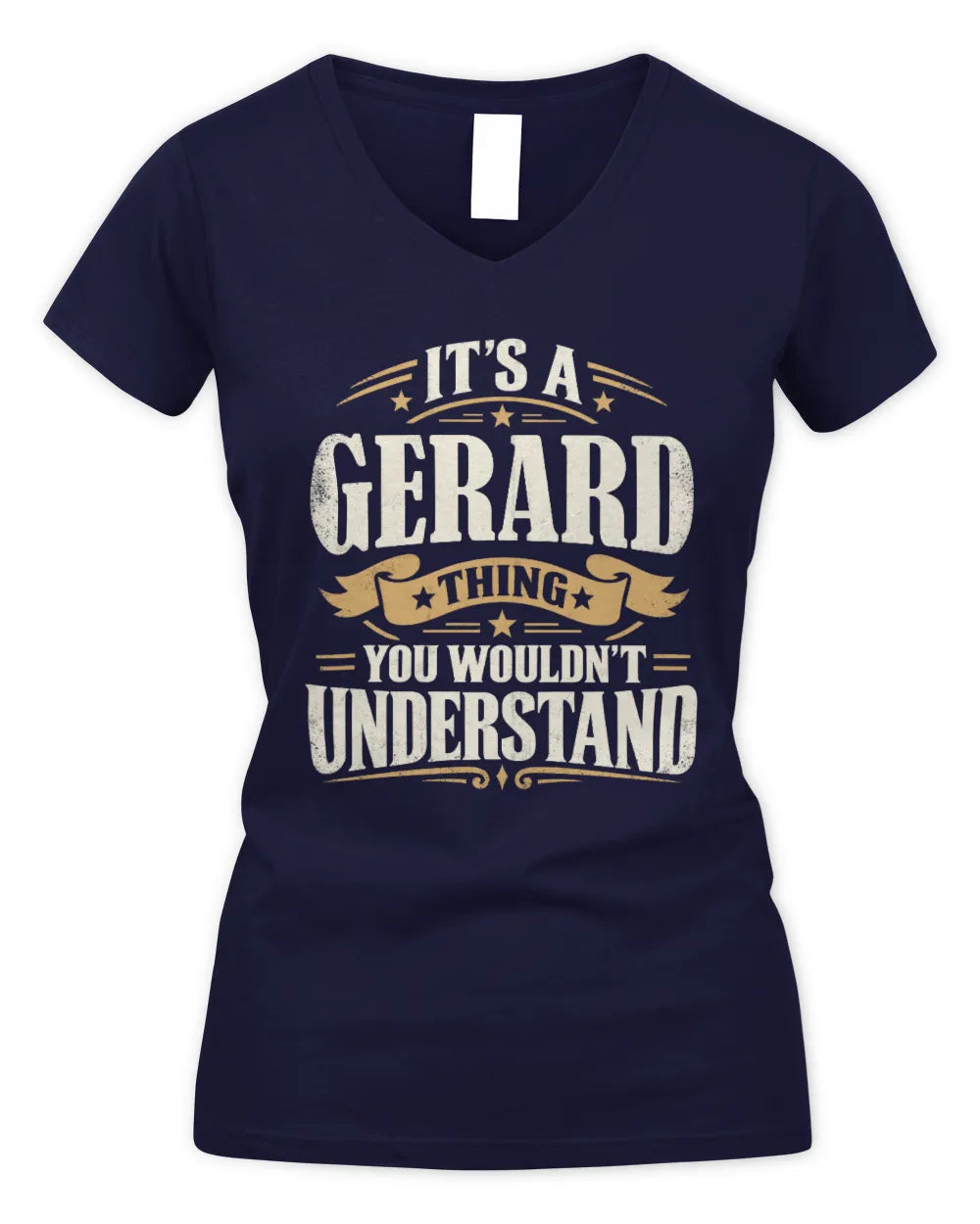 GERARD P08 TH51 - Personalized “It’s a/an [NAME] Thing – You Wouldn’t Understand” Shirt - Women's V-Neck T-Shirt - Navy