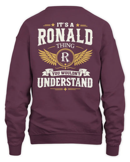 RONALD KT06-M008 It’s a [NAME] Thing – You Wouldn’t Understand | Personalized Vintage T-Shirt - Unisex Sweatshirt - Maroon