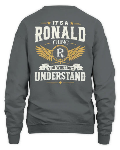 RONALD KT06-M008 It’s a [NAME] Thing – You Wouldn’t Understand | Personalized Vintage T-Shirt - Unisex Sweatshirt - Charcoal