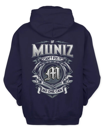 MUNIZ AP81-K4-626 - Personalized Ahmed Quote Apparel “If Ahmed Can't Fix It, No One Can” - Unisex Hoodie - Navy