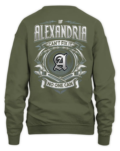 ALEXANDRIA AP81-K4-626 - Personalized Ahmed Quote Apparel “If Ahmed Can't Fix It, No One Can” - Unisex Sweatshirt - Military Green