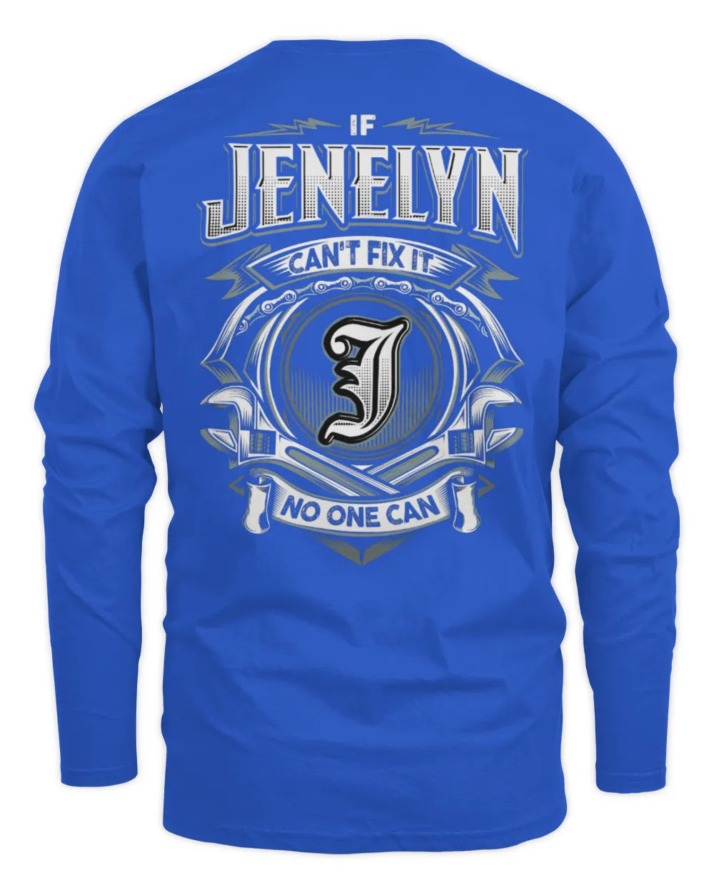 JENELYN AP81-K4-626 - Personalized Ahmed Quote Apparel “If Ahmed Can't Fix It, No One Can” - Men's Long Sleeved T-Shirt - Royal