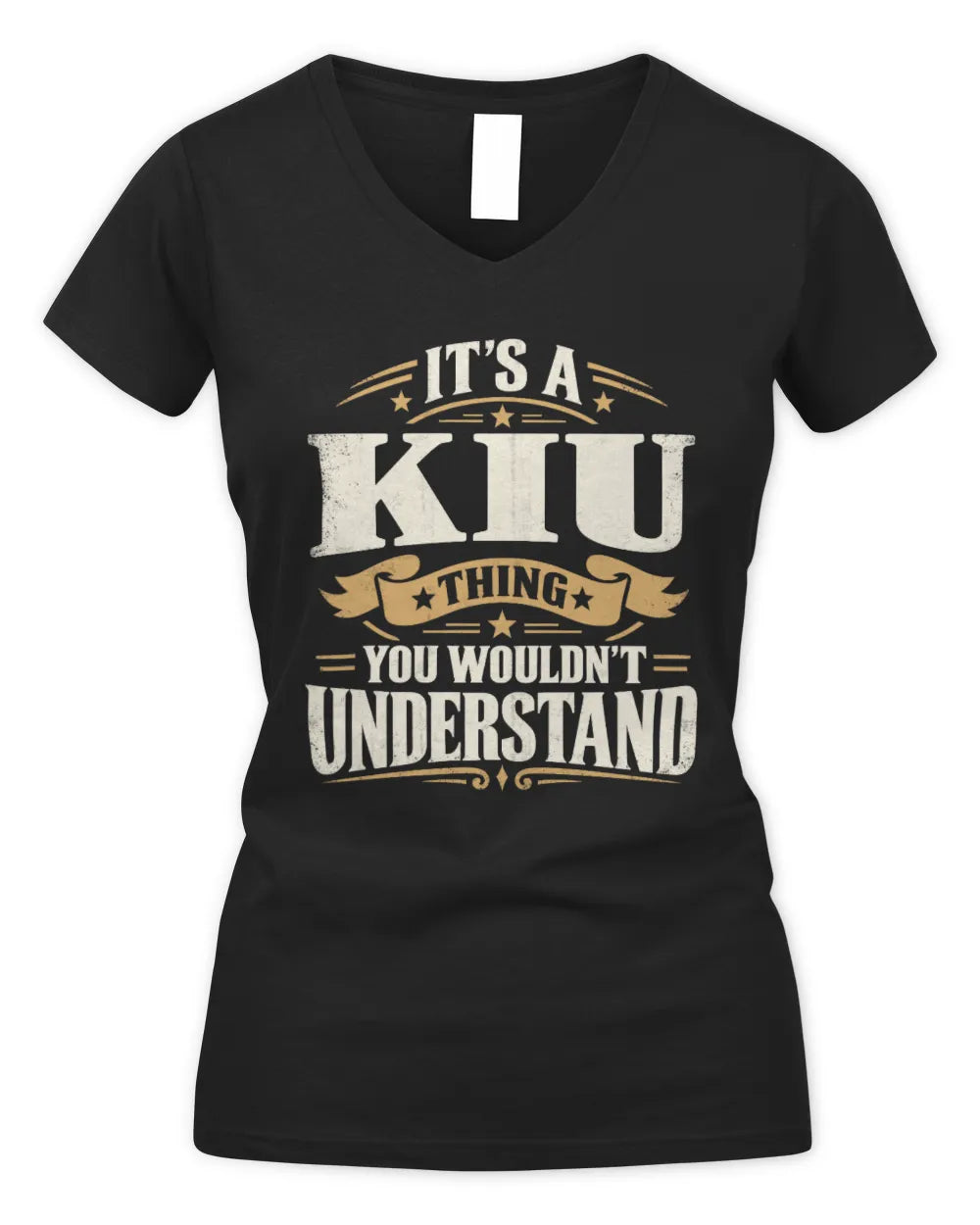 KIU P08 TH51 - Personalized “It’s a/an [NAME] Thing – You Wouldn’t Understand” Shirt - Women's V-Neck T-Shirt - Black