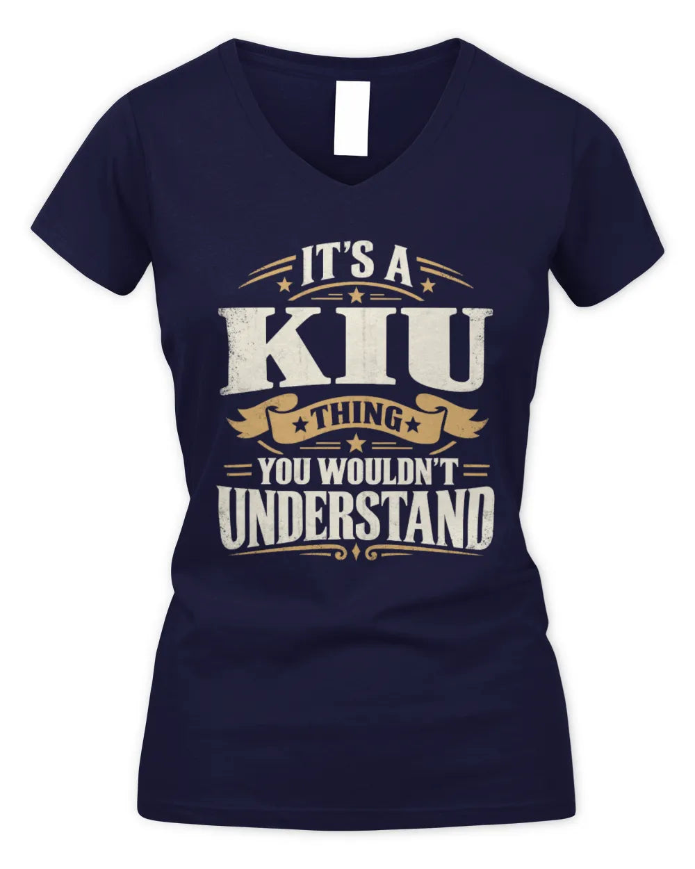 KIU P08 TH51 - Personalized “It’s a/an [NAME] Thing – You Wouldn’t Understand” Shirt - Women's V-Neck T-Shirt - Navy
