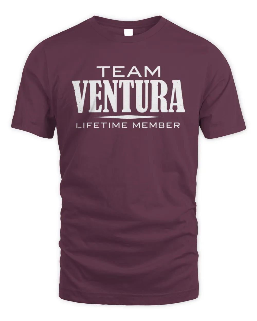 VENTURA BL62-K4-128 - Personalized “Team NAME Lifetime Member” - Unisex Standard T-Shirt - Maroon