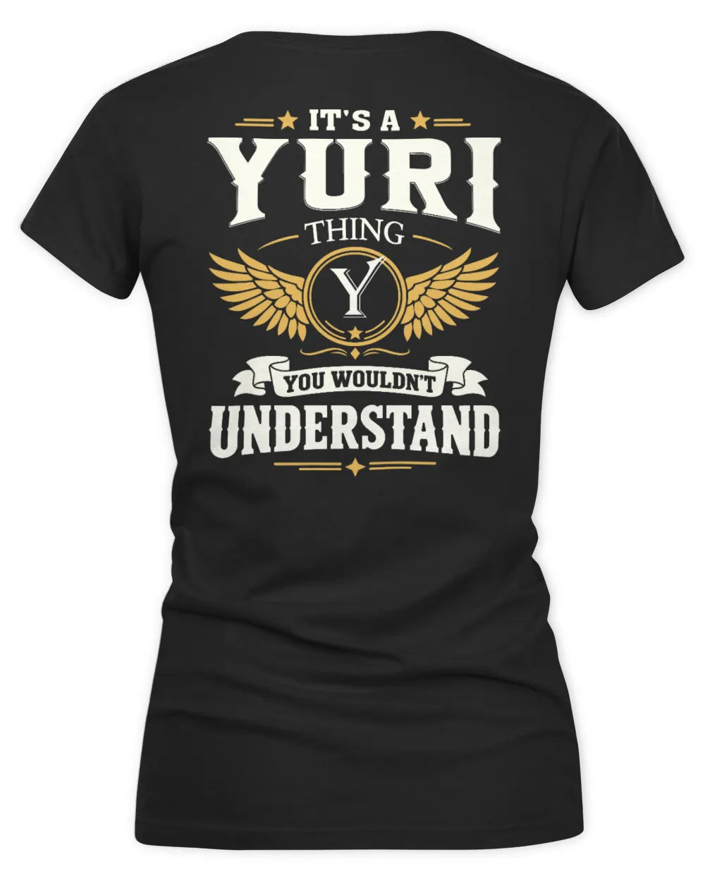 YURI KT06-M008 It’s a [NAME] Thing – You Wouldn’t Understand | Personalized Vintage T-Shirt - Women's V-Neck T-Shirt - Black
