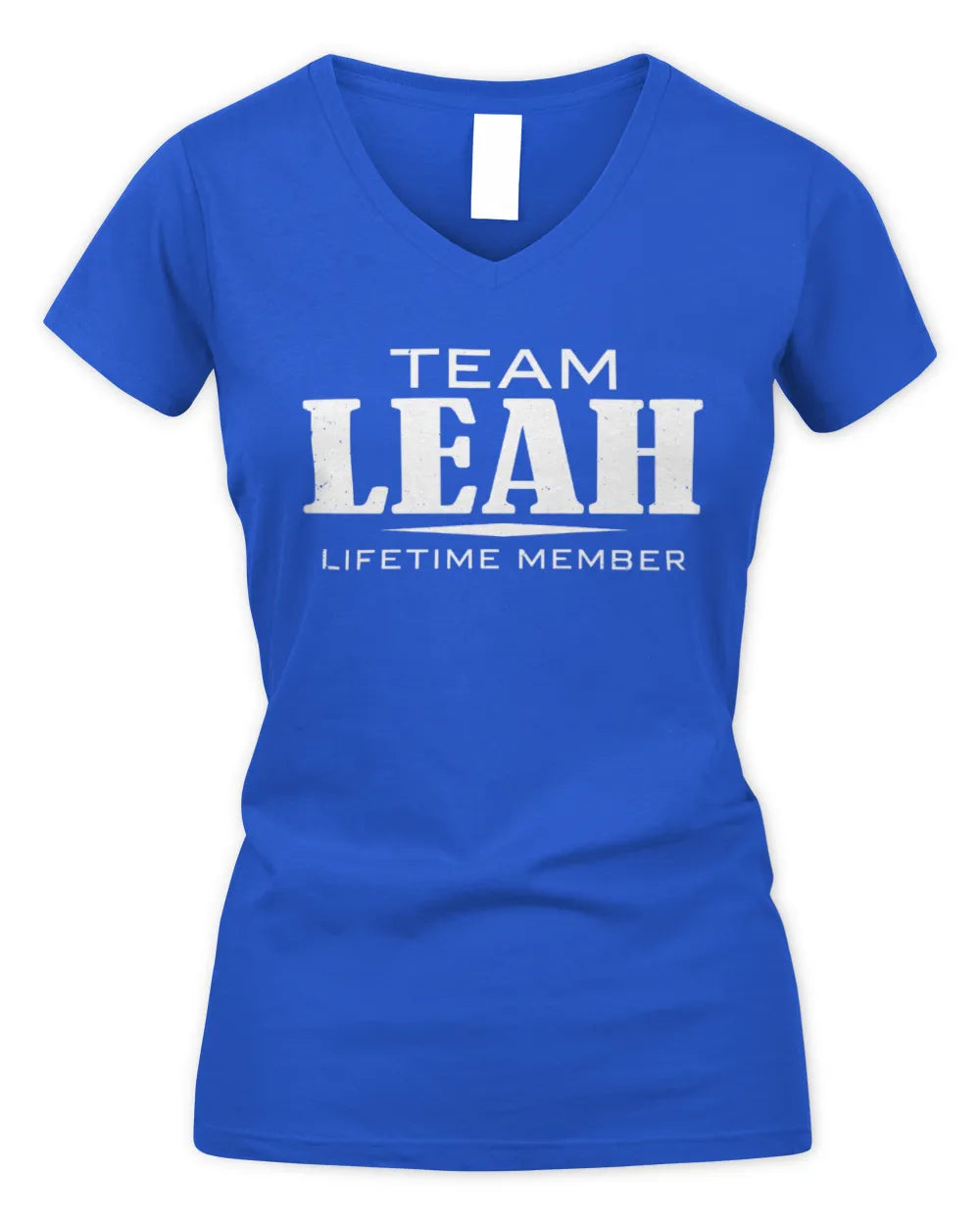 LEAH BL62-K4-128 - Personalized “Team NAME Lifetime Member” - Women's V-Neck T-Shirt - Royal